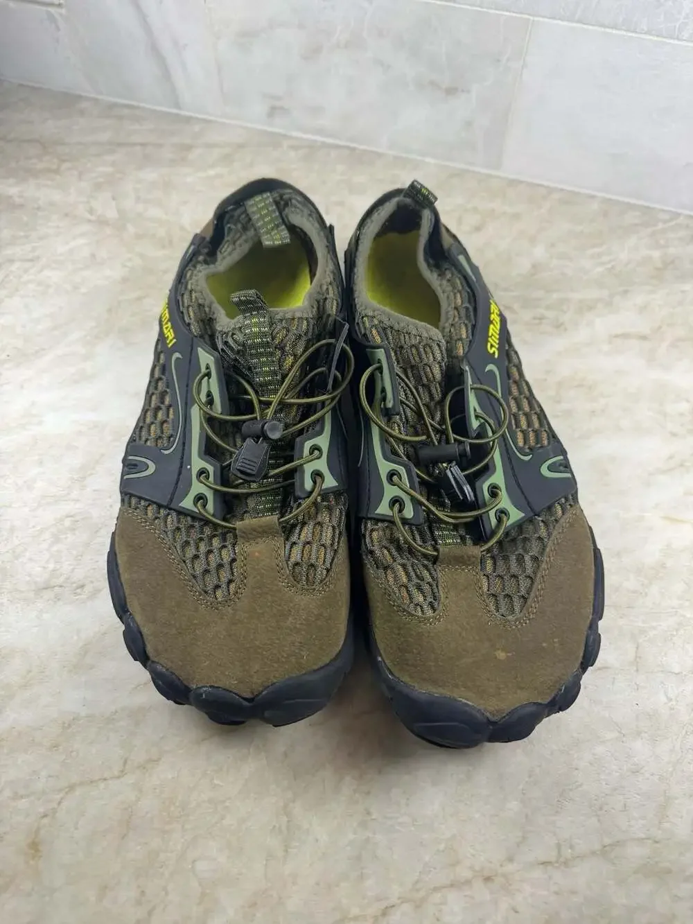 SIMARI Men’s Quick Dry Water Shoes Amphibious Hiking Aqua Sneakers EU 44 Green